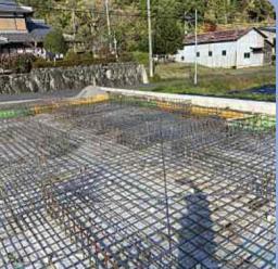 基礎鉄筋工事（鉄筋13ｍｍ　150ｍｍピッチ